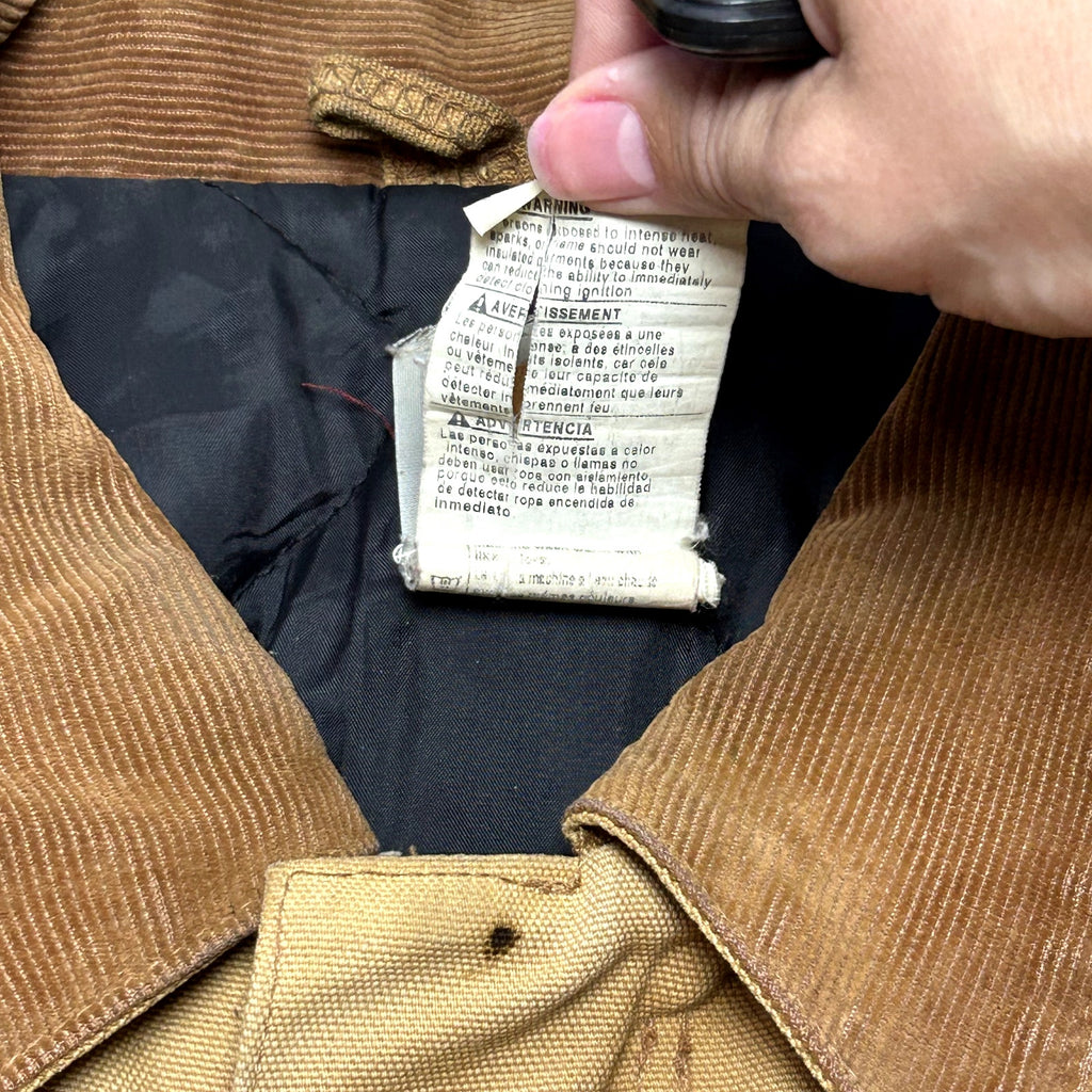 VTG 90s Carhartt J18 48R Tan Quilted Duck Detroit Work Barn Jacket Coat Gorpcore