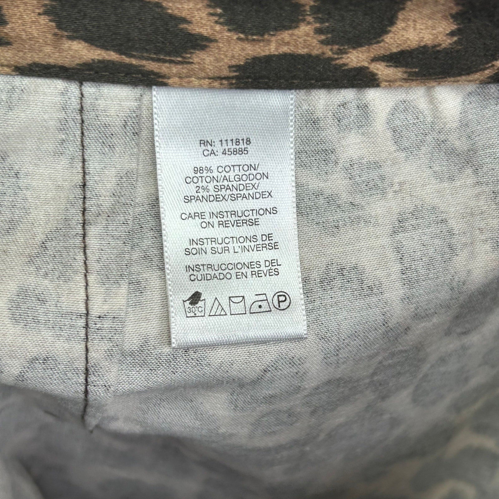 Michael Kors Animal Print Cotton Midi Pencil Skirt 8 Mob Wife Office Siren Chic