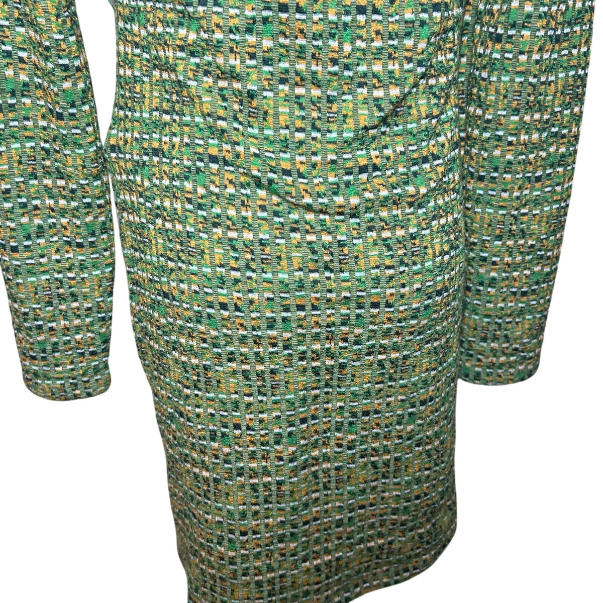 Stradivarius Green Long Sleeve Knit Dress M Minimalist Preppy Retro Streetwear