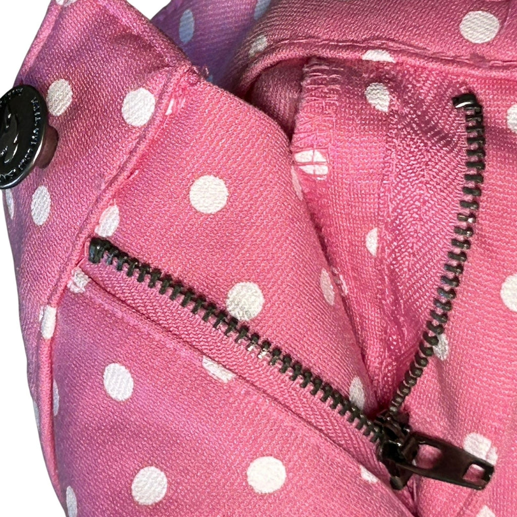 Dream Out Loud Selena Gomez L Pink Polka Dot Capri Pants Stretch Y2K Coquette