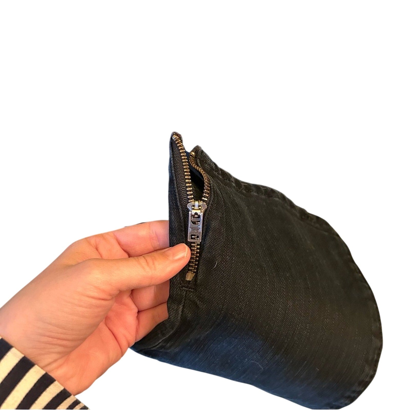 Paper Denim Cloth Black 10 Brinkely Jeans Moto Biker Ankle Zip Y2K Grunge Goth