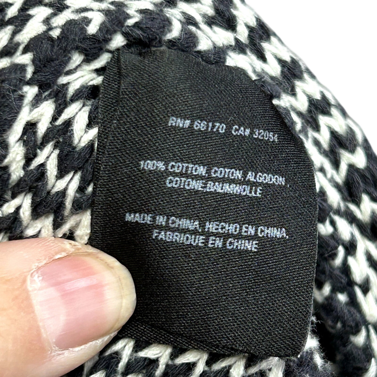 Anthropologie HWR Black White Zip Back Cotton L Sweater Vest Dark Academia Chic