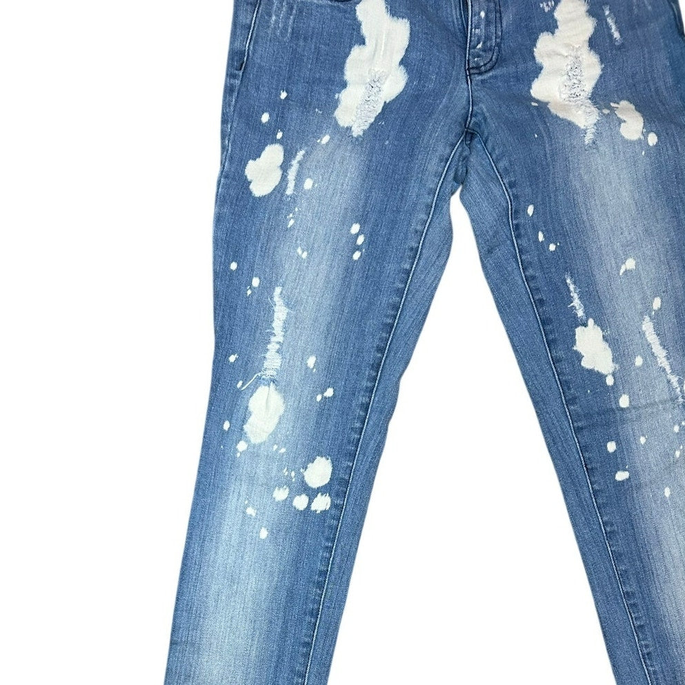 Michael Michael Kors Bleach Splatter Distressed Skinny Jeans