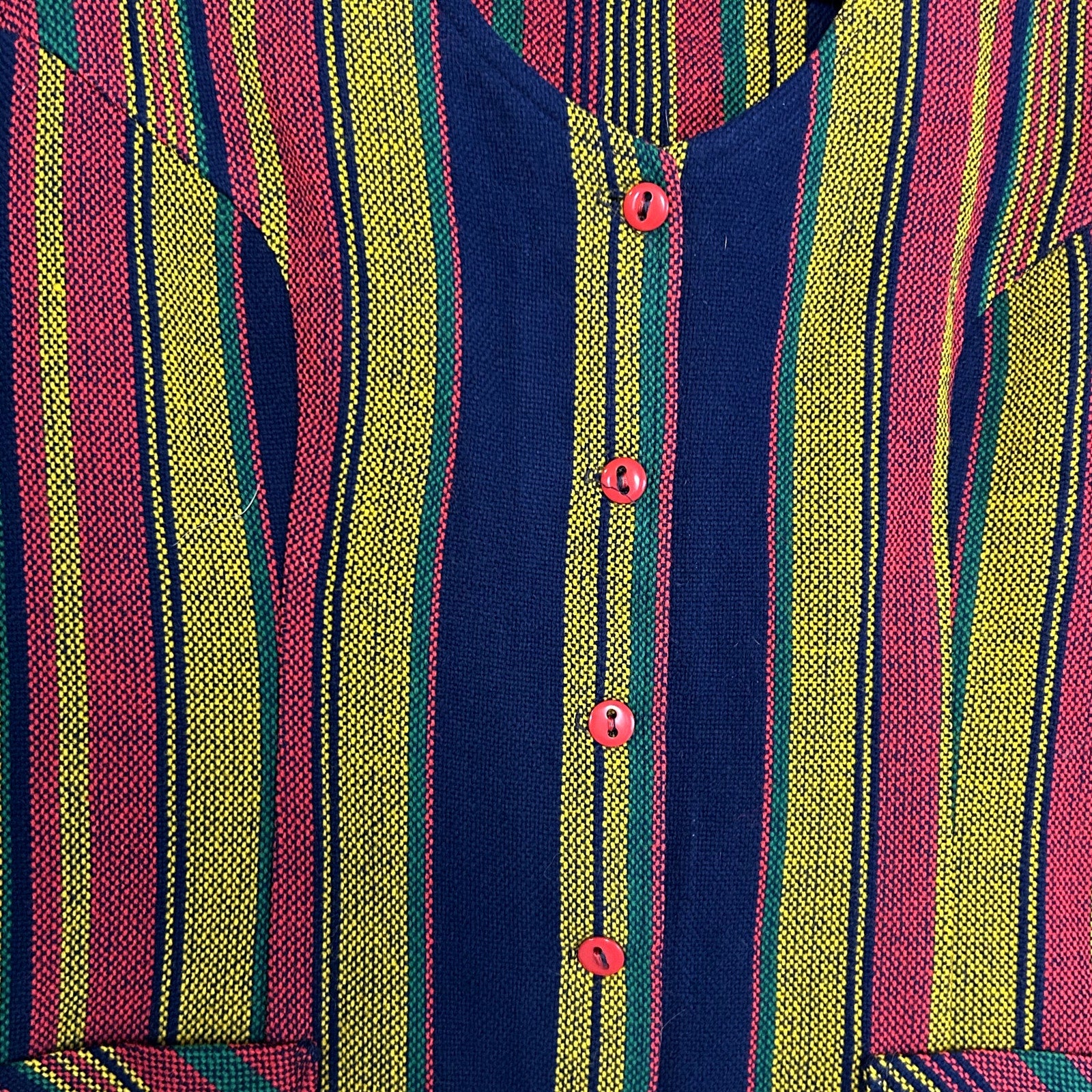 VTG 70s Pandora Costume Maker Striped Knit Long Sleeve Top Disco Retro Medium
