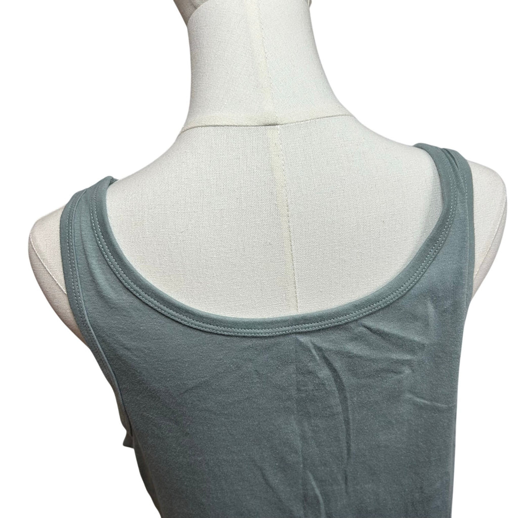 A New Day Gray Scoop Neck Tank Top Ribbed Knit Minimalist Basics XL Loungewear