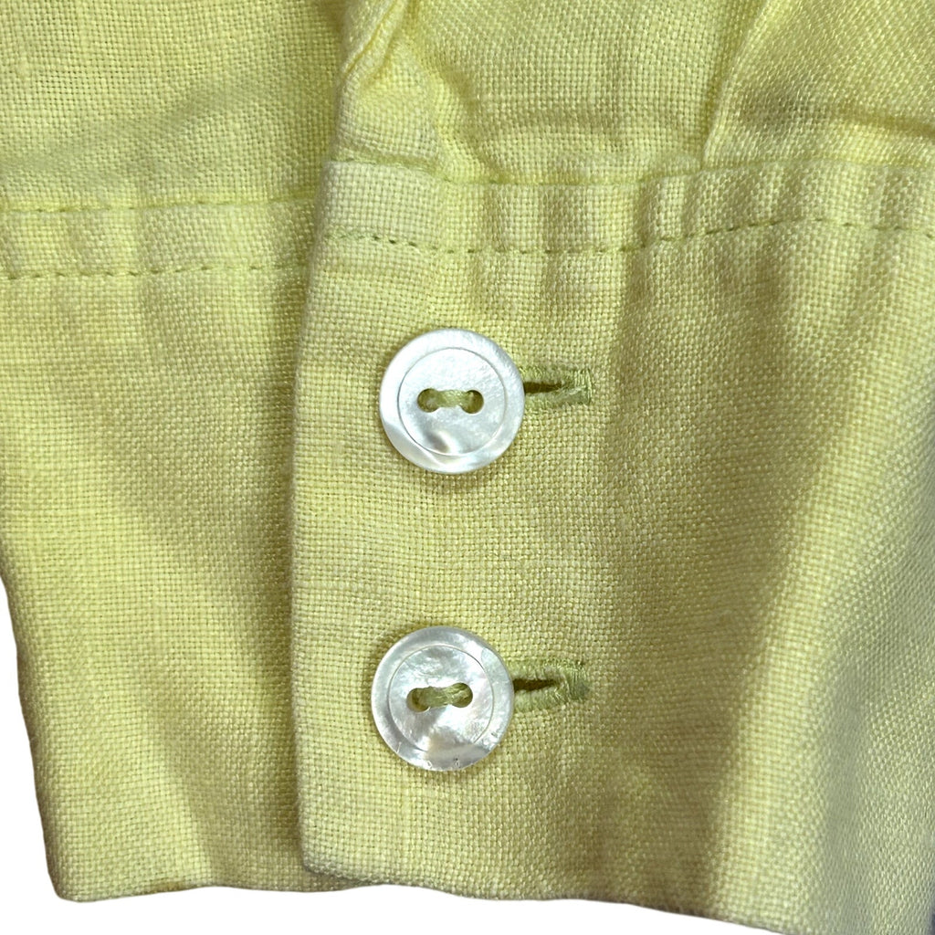Real Clothes 8 Yellow Blouse Irish Linen French Seams Minimalist Quiet Luxury