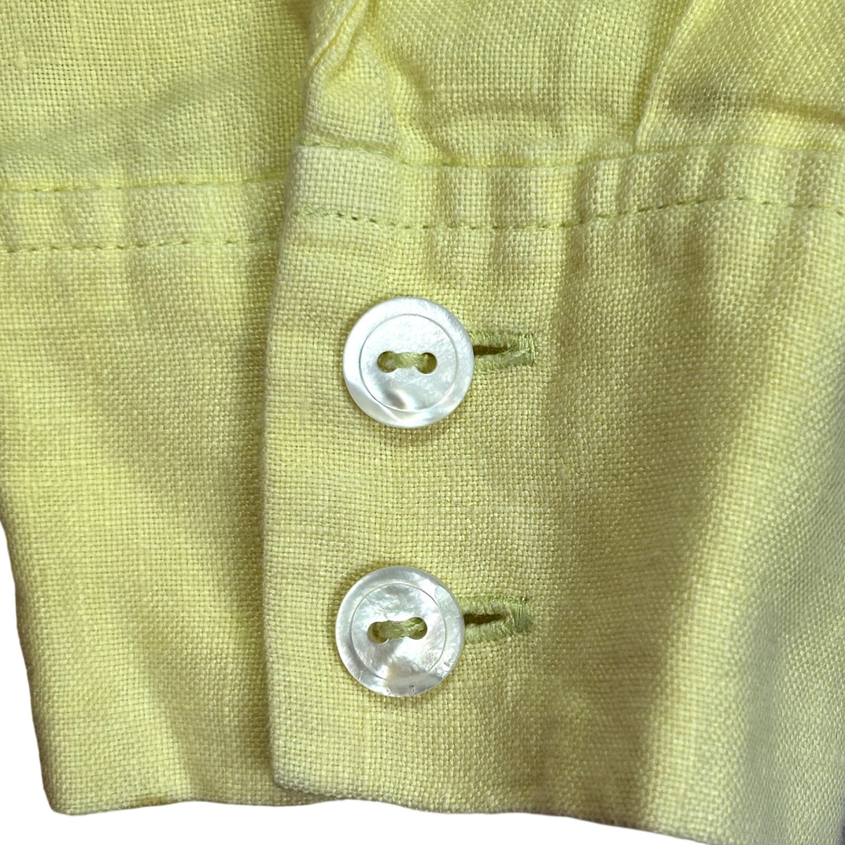 Real Clothes 8 Yellow Blouse Irish Linen French Seams Minimalist Quiet Luxury
