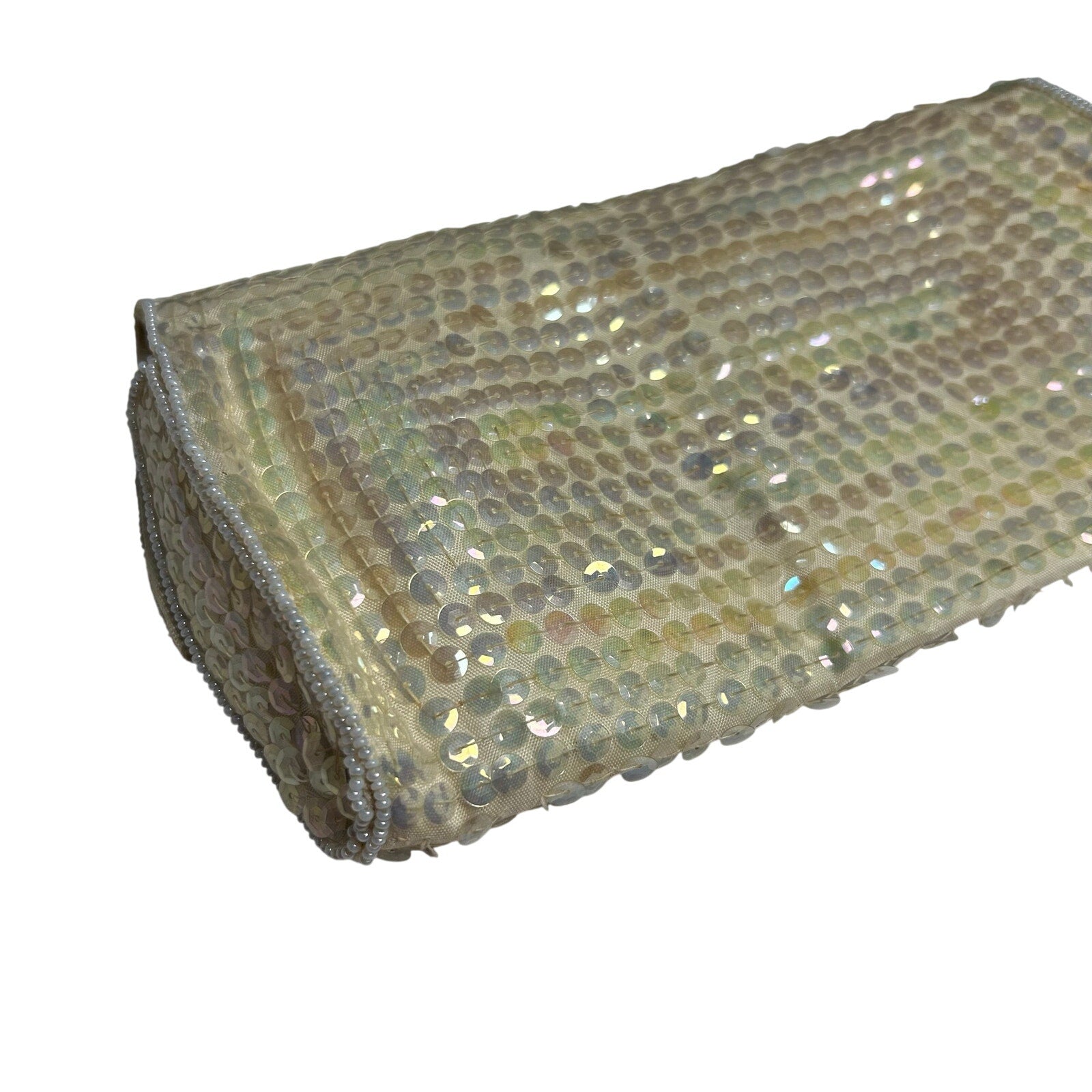 VTG 50s La Regale Beaded Sequin Clutch Evening Bag Handbag Small Bridal Coquette