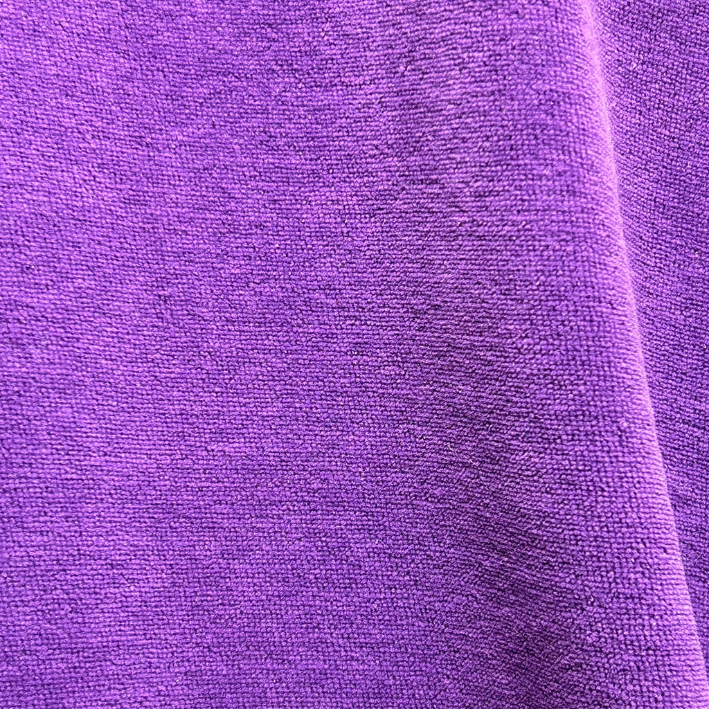 VTG 80s Como Sport M Purple Black Velour Top Colorblock Batwing Casual Retro