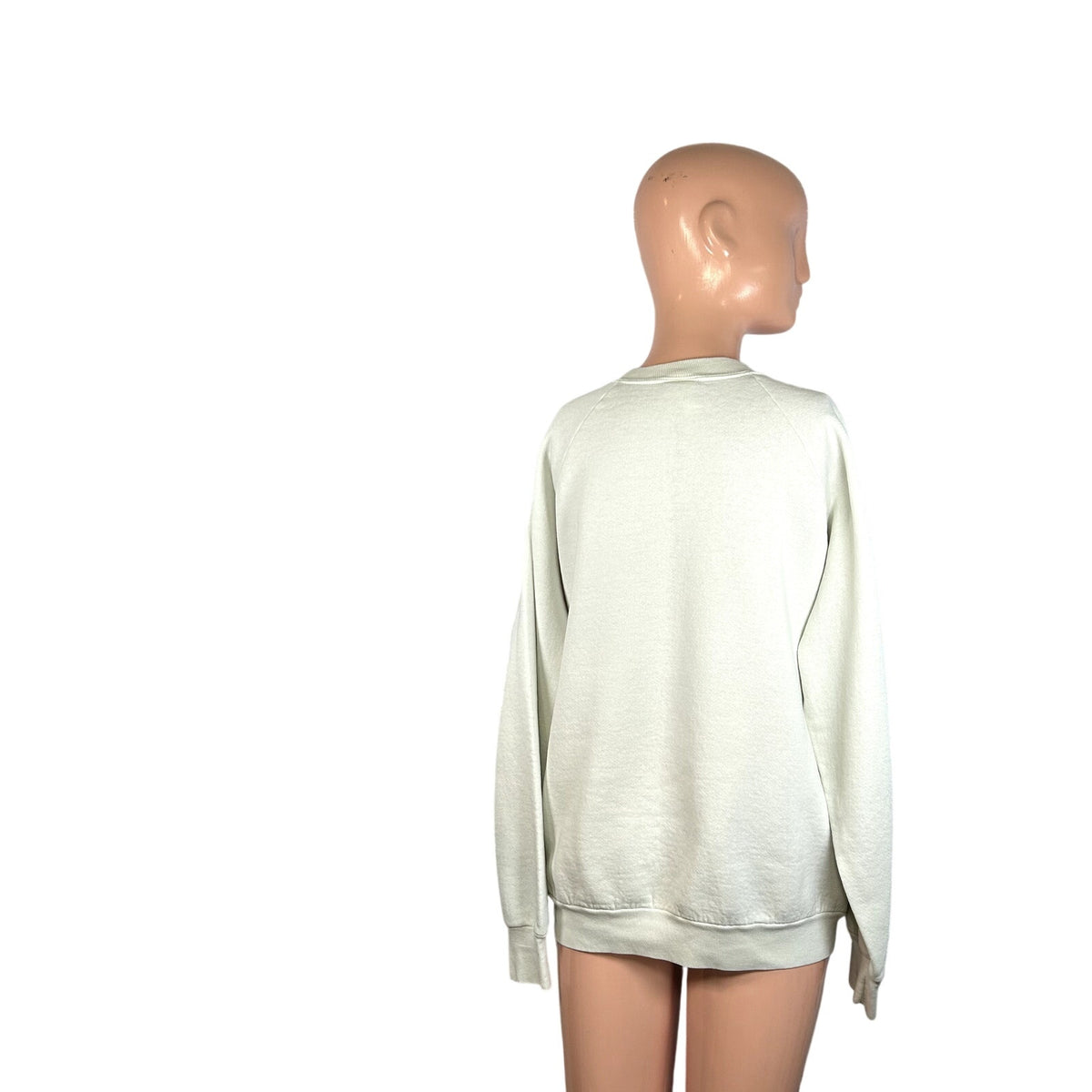 VTG 80s Guess Paris M White Sweatshirt Triangle Logo Dolman Sleeve Streetwear