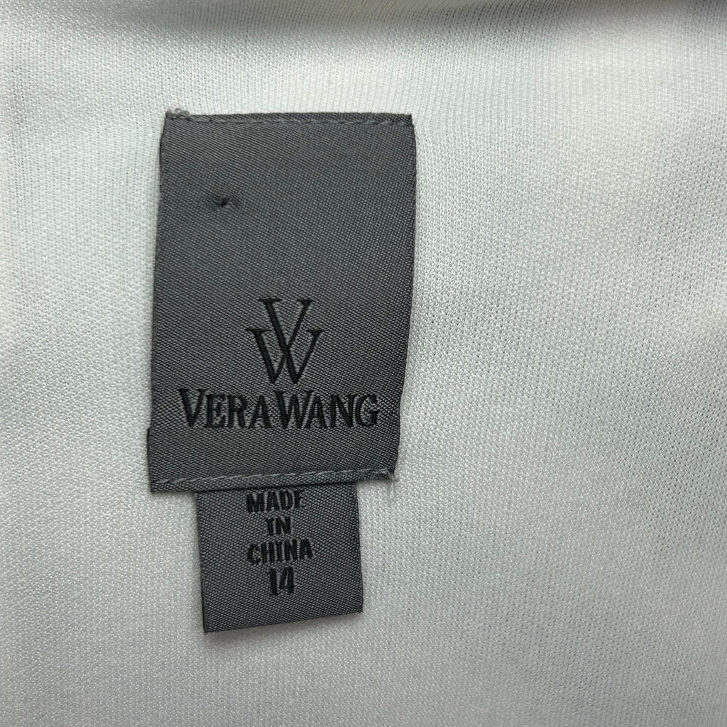 Vera Wang Black White Geometric Sleeveless Cocktail Dress 14 Goth Monochrome