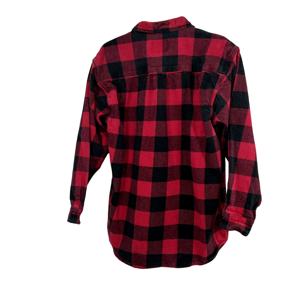 Field & Stream XL Red Buffalo Plaid Heavy Cotton Flannel Grunge Gorpcore Shirt
