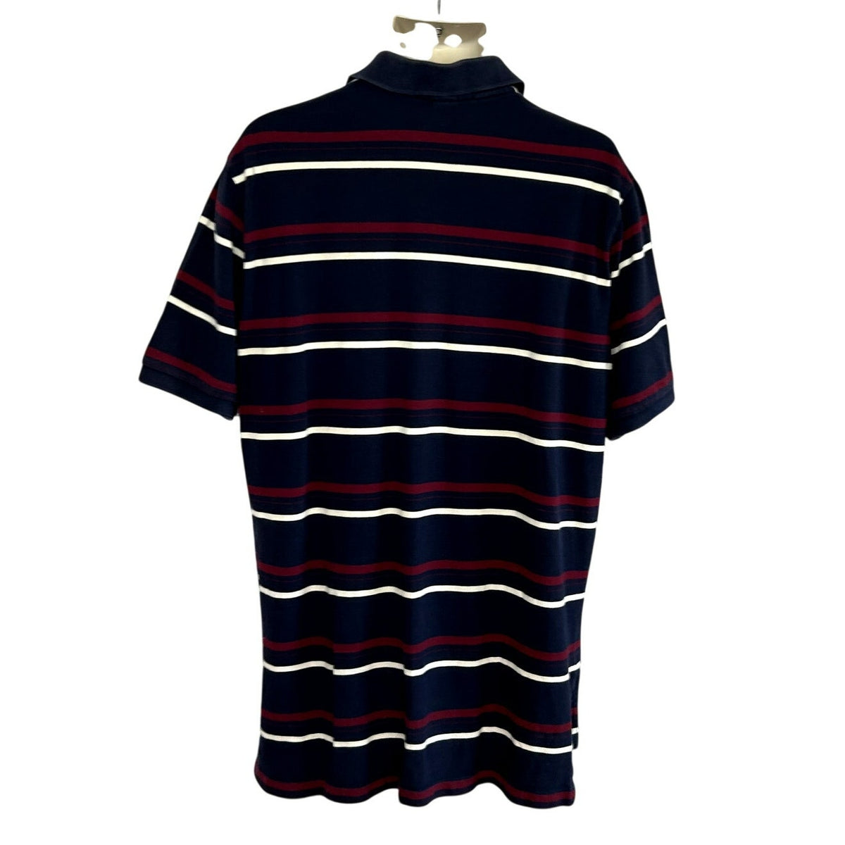 Polo Golf Ralph Lauren XL Navy Burgundy Striped Polo Shirt Embroidered Pony