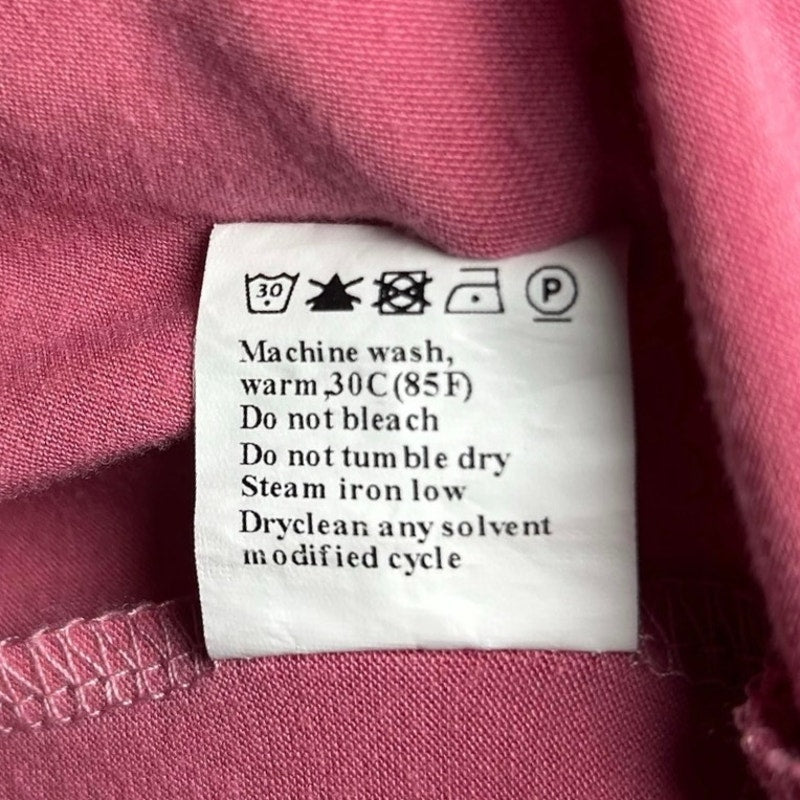 NWT Dokotoo Pink Slub Jersey Cinched V-Neck Top Small Casual Loungewear Boho