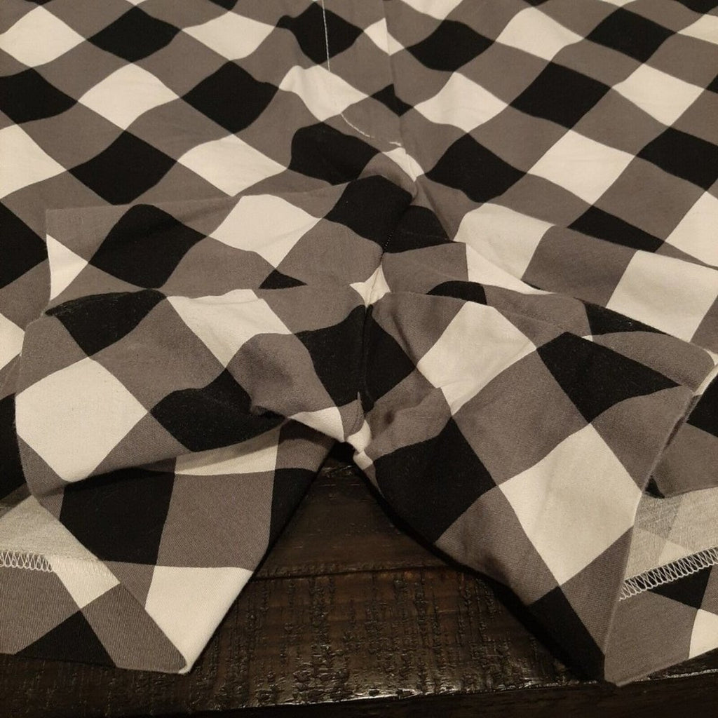 Ann Taylor Factory Black White Gingham Shorts Plus Size 16 Cotton Like New