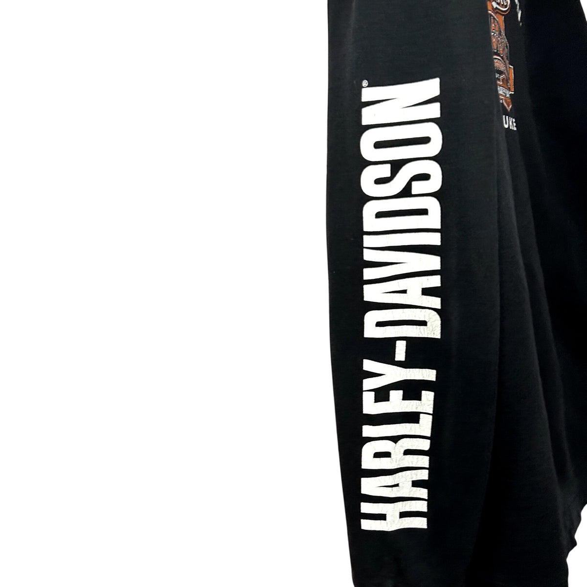 Harley-Davidson XL House of Harley 2013 Black Graphic Full Zip Biker Hoodie