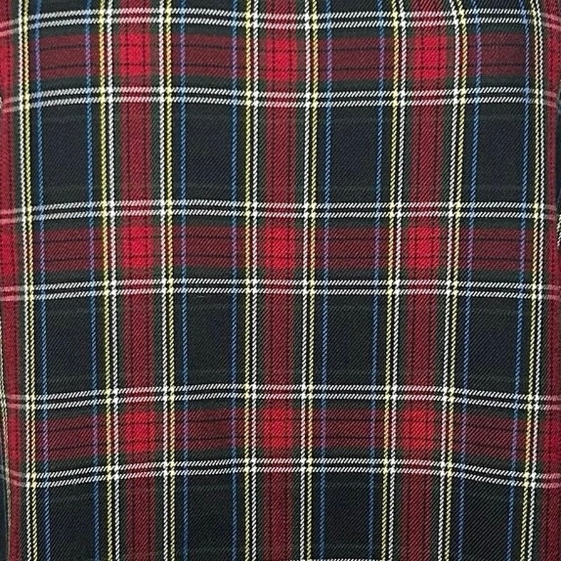 Willow Ridge Red Green Plaid Sleeveless Tartan Dress PXL Grunge Dark Academia