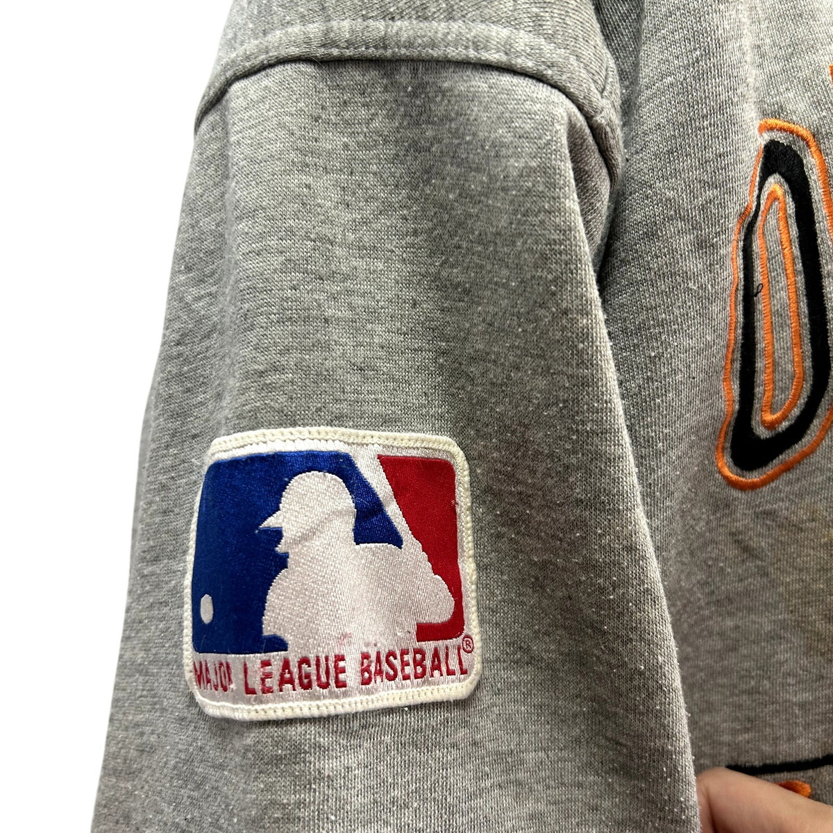 VTG 90s Lee Sport L Baltimore Orioles MLB V-Neck Pullover Sweater Baseball