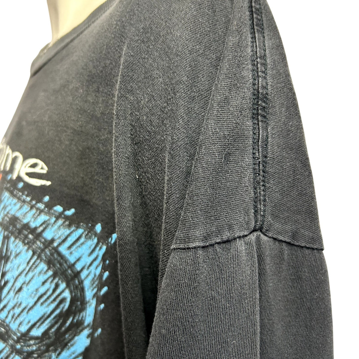 VTG 90s TSI 2XL Black Awesome Dad Graphic T-Shirt Grunge Thrashed Distressed
