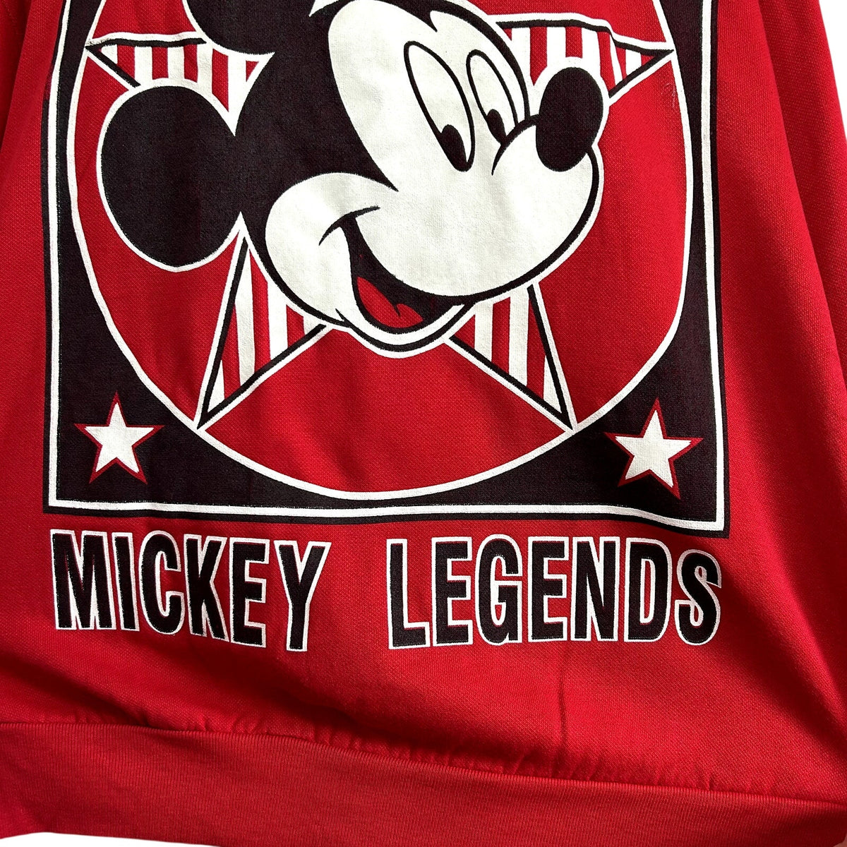 VTG 90s Disney XL Red Mickey Legends Graphic Sweatshirt Streetwear Kidcore Happy