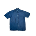 Van Heusen Black Linen Rayon Casual Button Down Shirt S Modern Minimalist Preppy