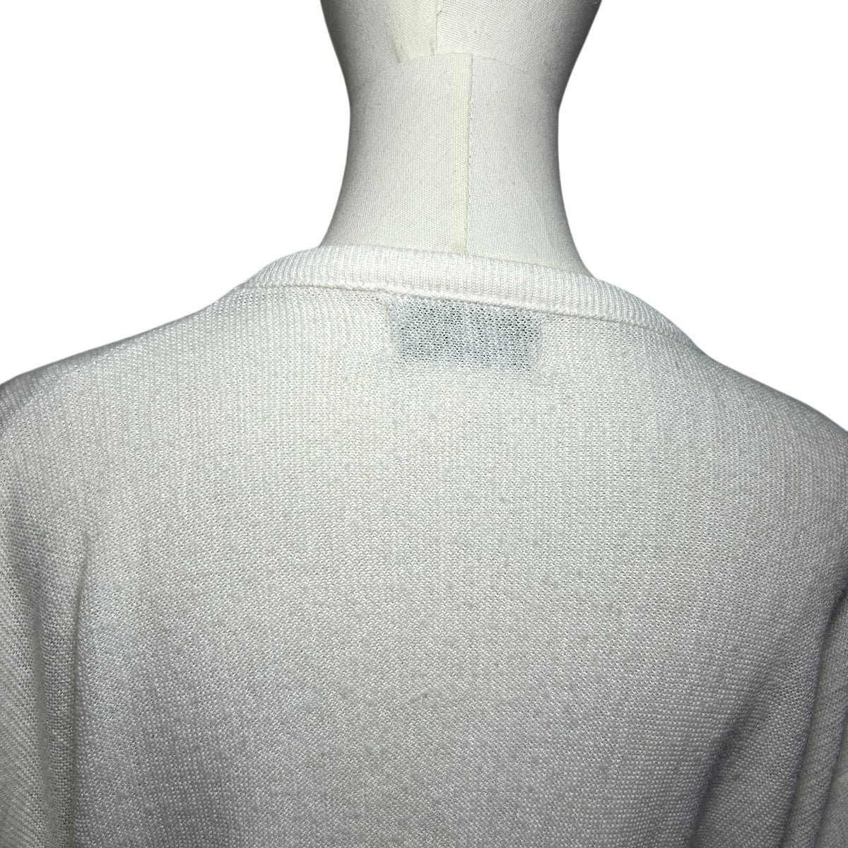 VTG 70s Izod Lacoste XL White V-Neck Pullover Sweater Preppy Retro Sportswear