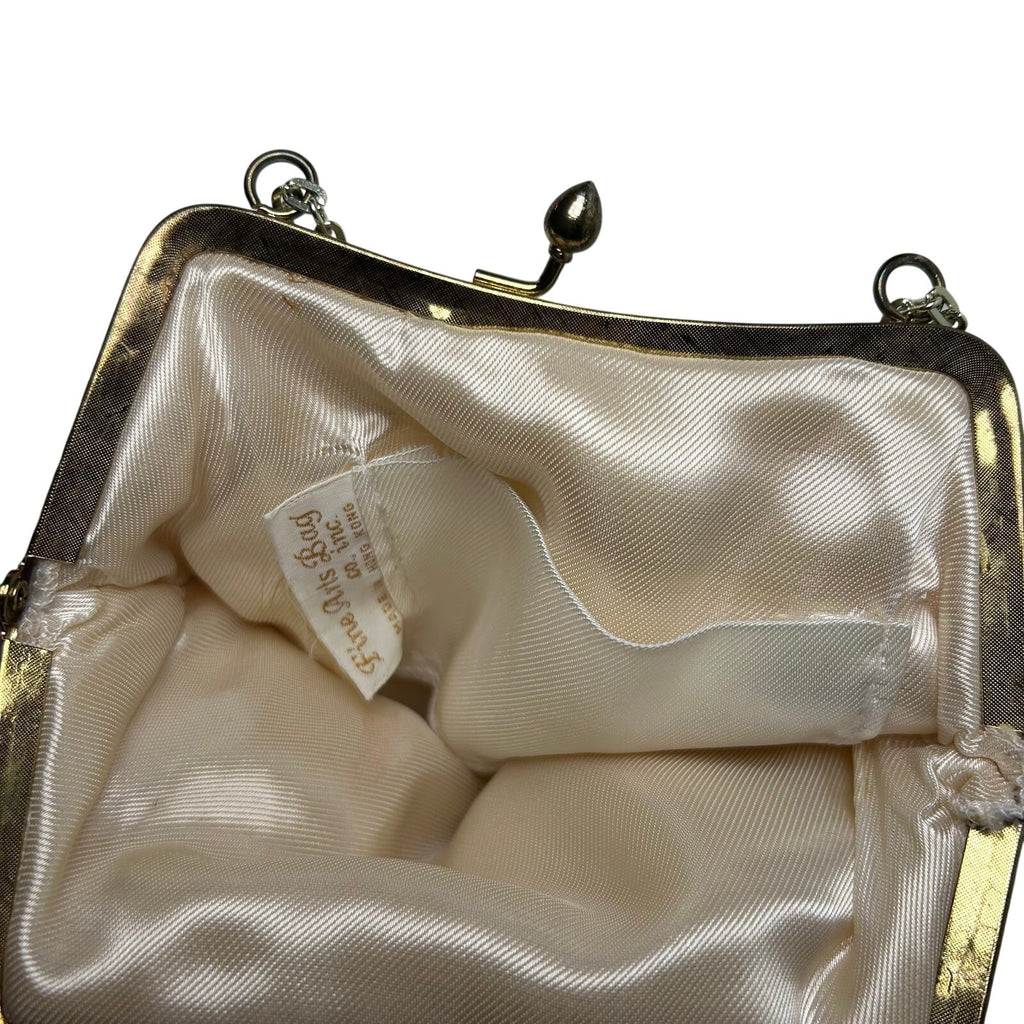 VTG 50's White Beaded Sequin Bridal Evening Bag Hong Kong Wedding Coquette Glam