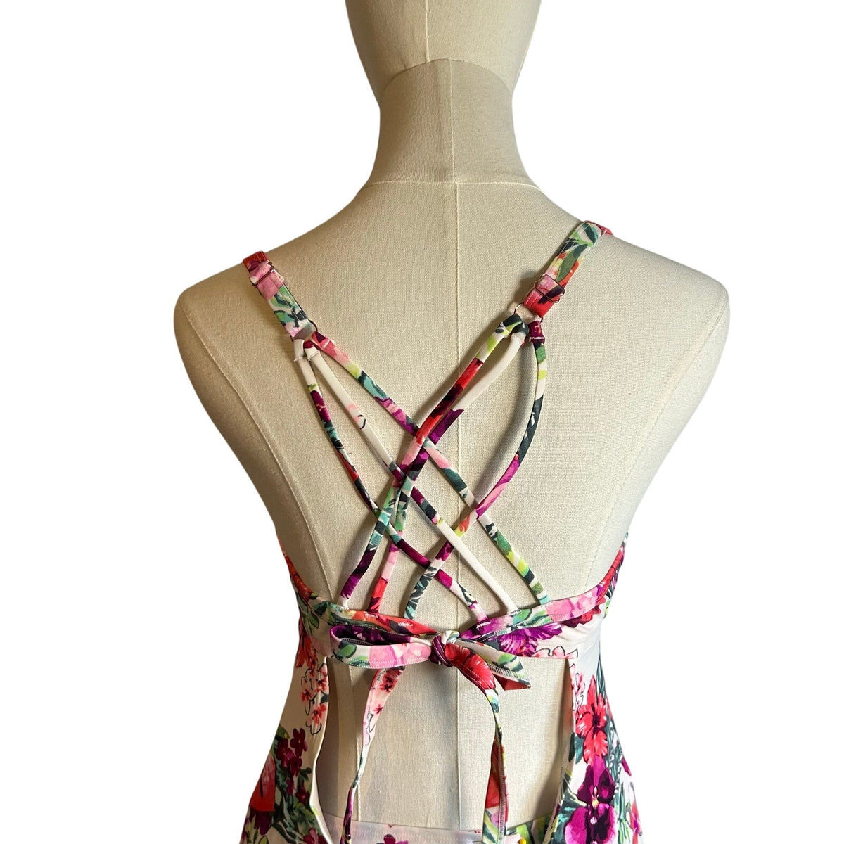 Smart & Sexy Swim Pink Tankini Top 36C & Skirted Briefs Set L Coquette Retro Y2K