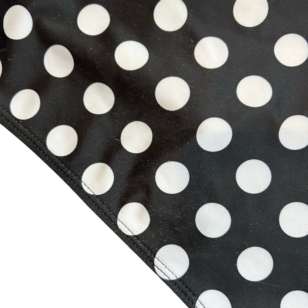 Black White Polka Dot High Waist Bikini Bottom Retro Swim XL Coquette Twee Glam
