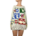 VTG 80s Varsity XL Red Ho Ho Ho Christmas Ugly Sweater Holiday Christmas Party