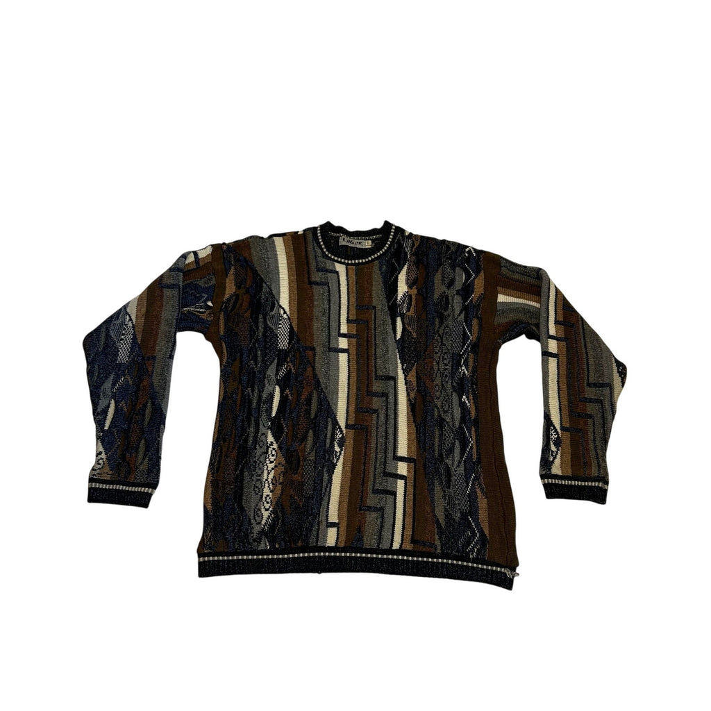 VTG 80s Lavane Brown Cosby Crewneck XL Sweater Retro Grunge Streetwear Casual
