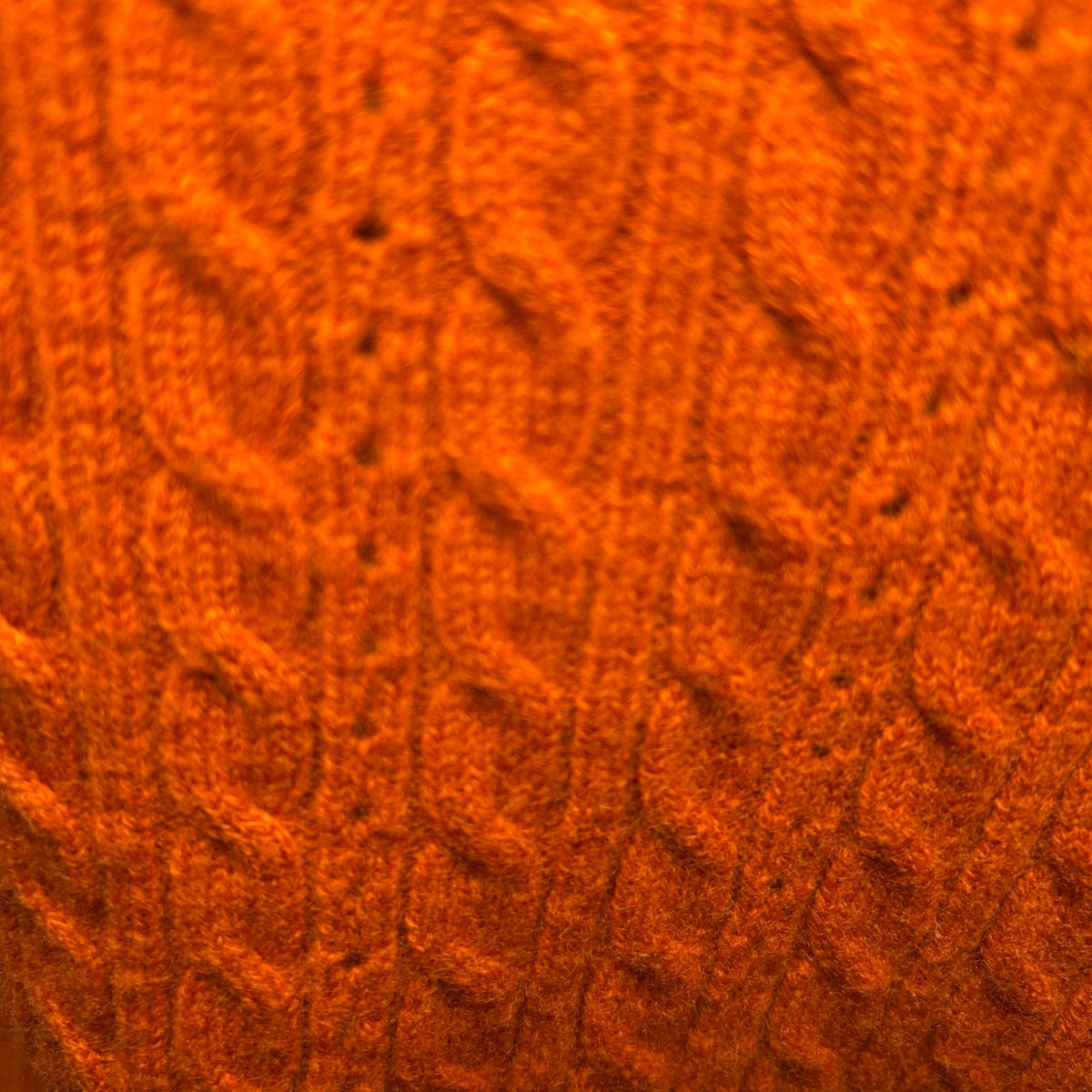 VTG 70s Liz Claiborne Orange Wool Crewneck Pullover Sweater M Cable Knit Cottage