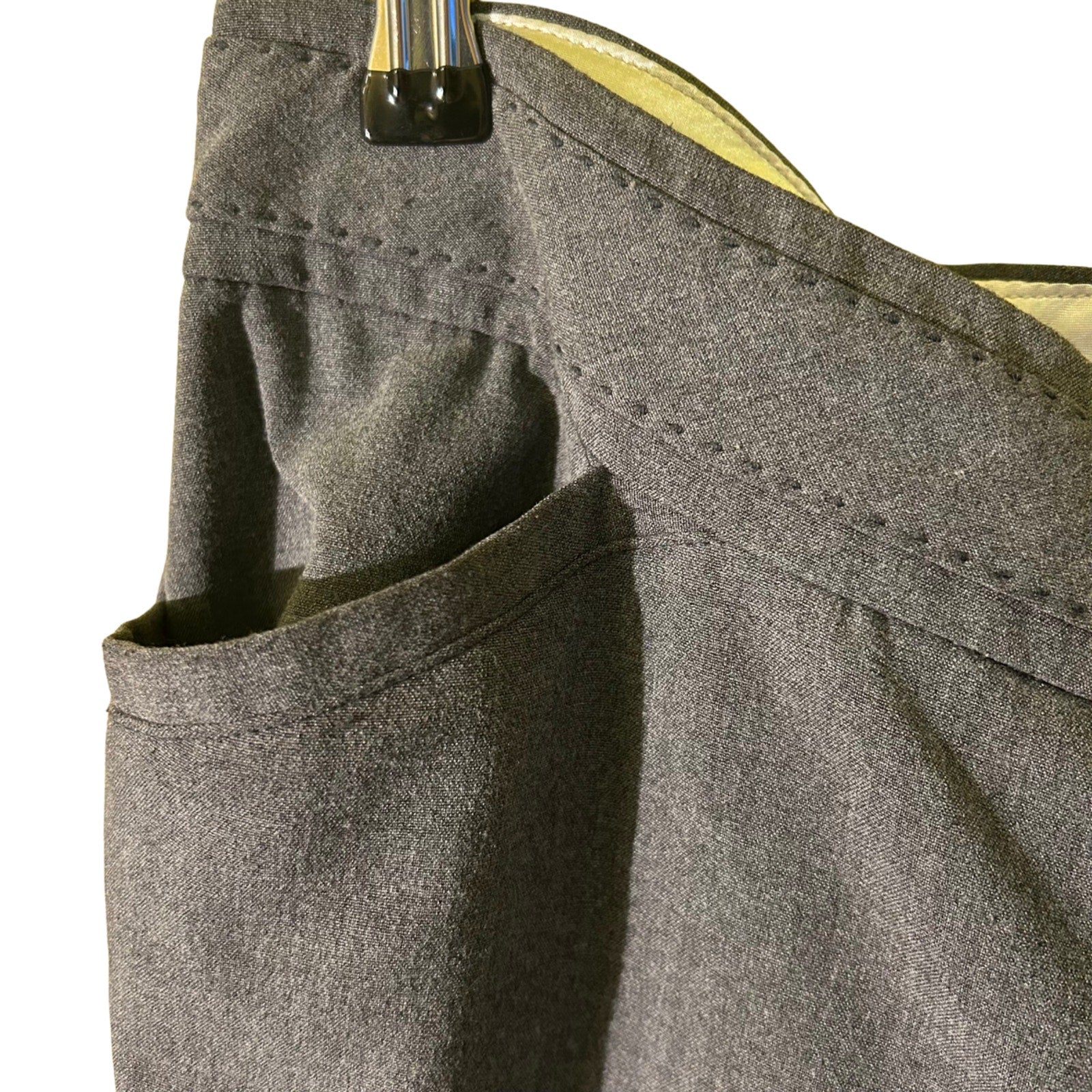 Christopher Banks Charcoal Gray Wool Blend Dress Pants Straight Leg Professional