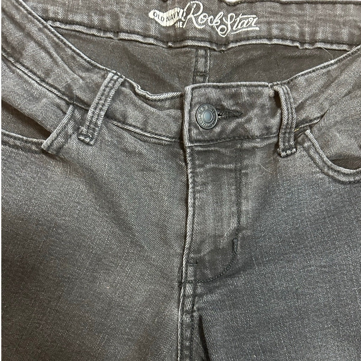 Whimsigoth Indie Sleaze Grey Tuxedo Stripe Skinny Jeans 8 Dark Academia Grunge