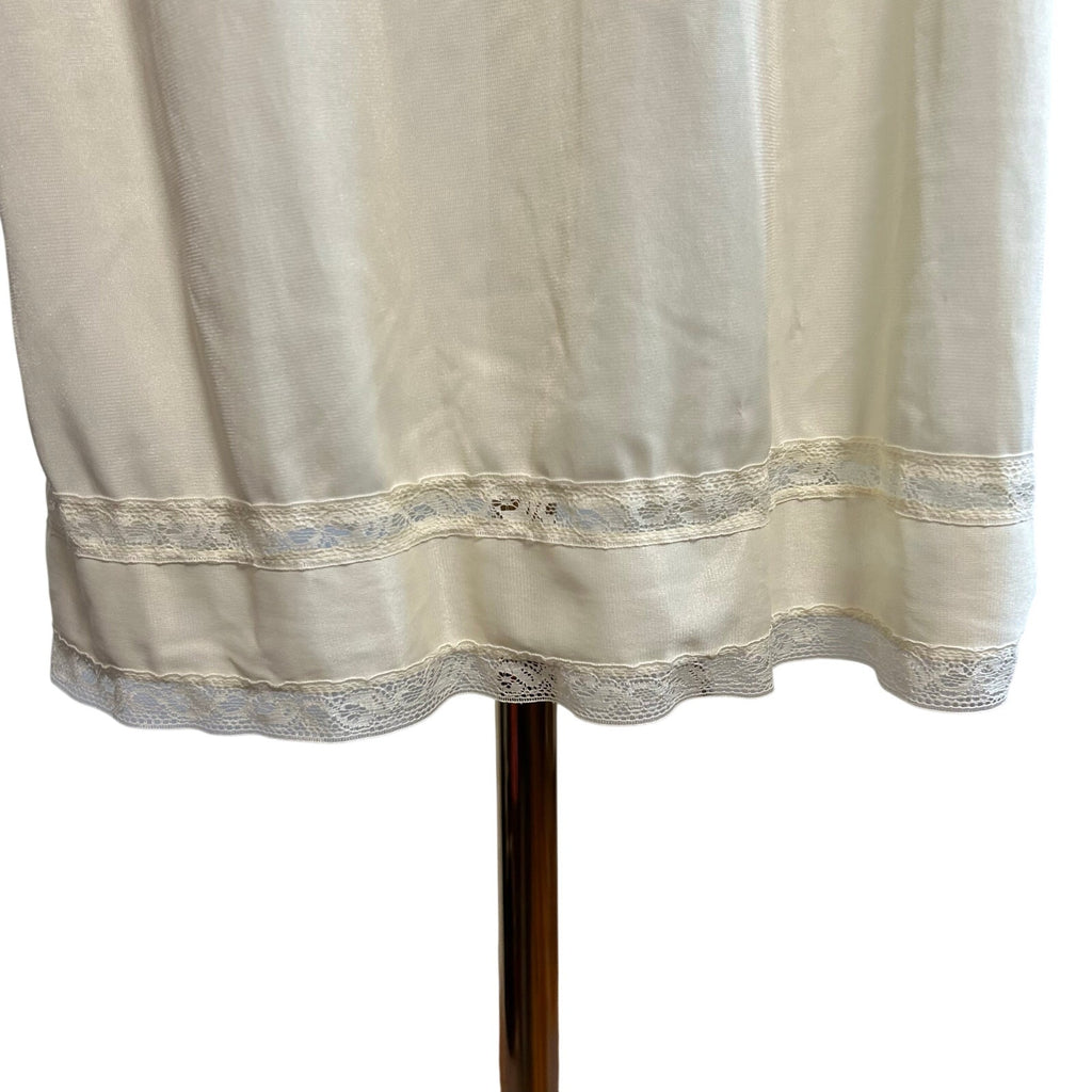VTG 70s JCPenney Cream Slip S Minimalist Lingerie Coquette Cottage Romantic Twee