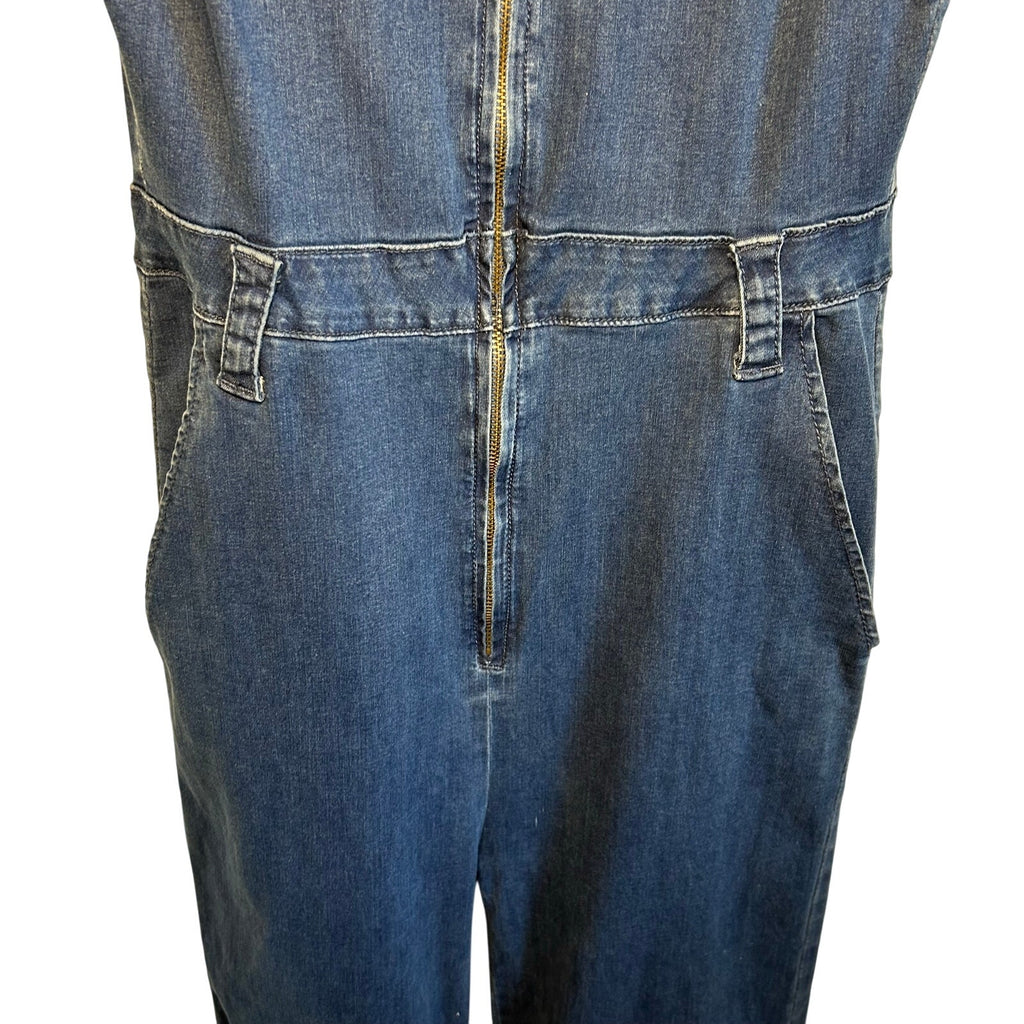 American Bazi Denim Utility L Jumpsuit Dark Blue Casual Streetwear Coveralls