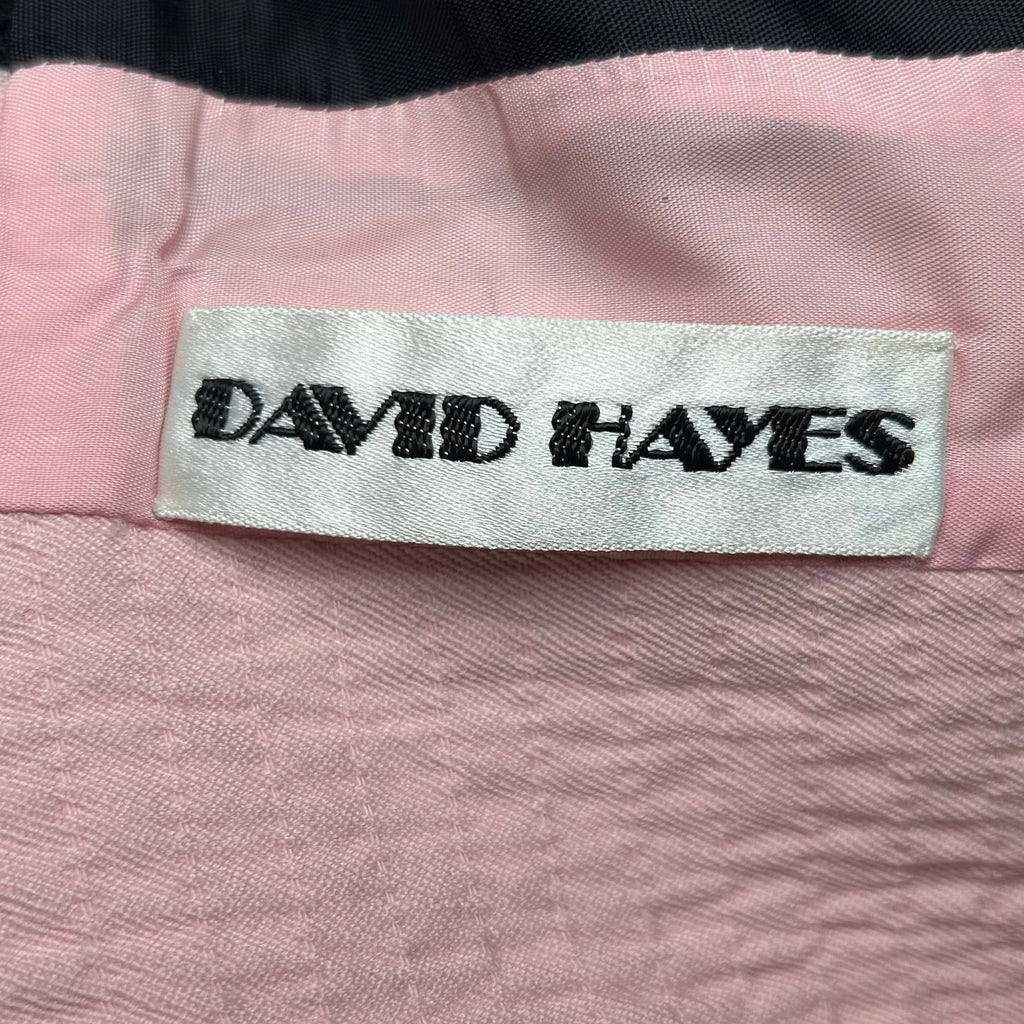 VTG 80s David Hayes Pink Black Power Blazer M Retro Glam Preppy Casual Indie
