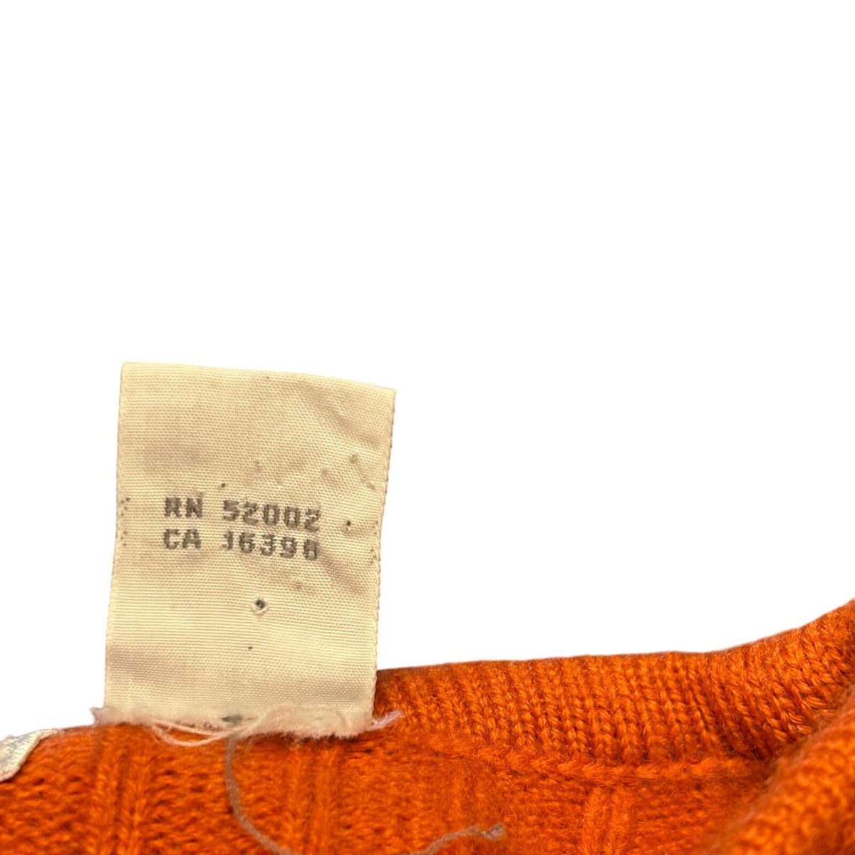 VTG 70s Liz Claiborne Orange Wool Crewneck Pullover Sweater M Cable Knit Cottage