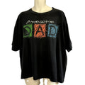 VTG 90s TSI 2XL Black Awesome Dad Graphic T-Shirt Grunge Thrashed Distressed
