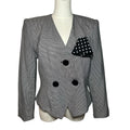 VTG 80s Gray Power Blazer Petite 8 Dark Academia Preppy Minimalism Office Siren
