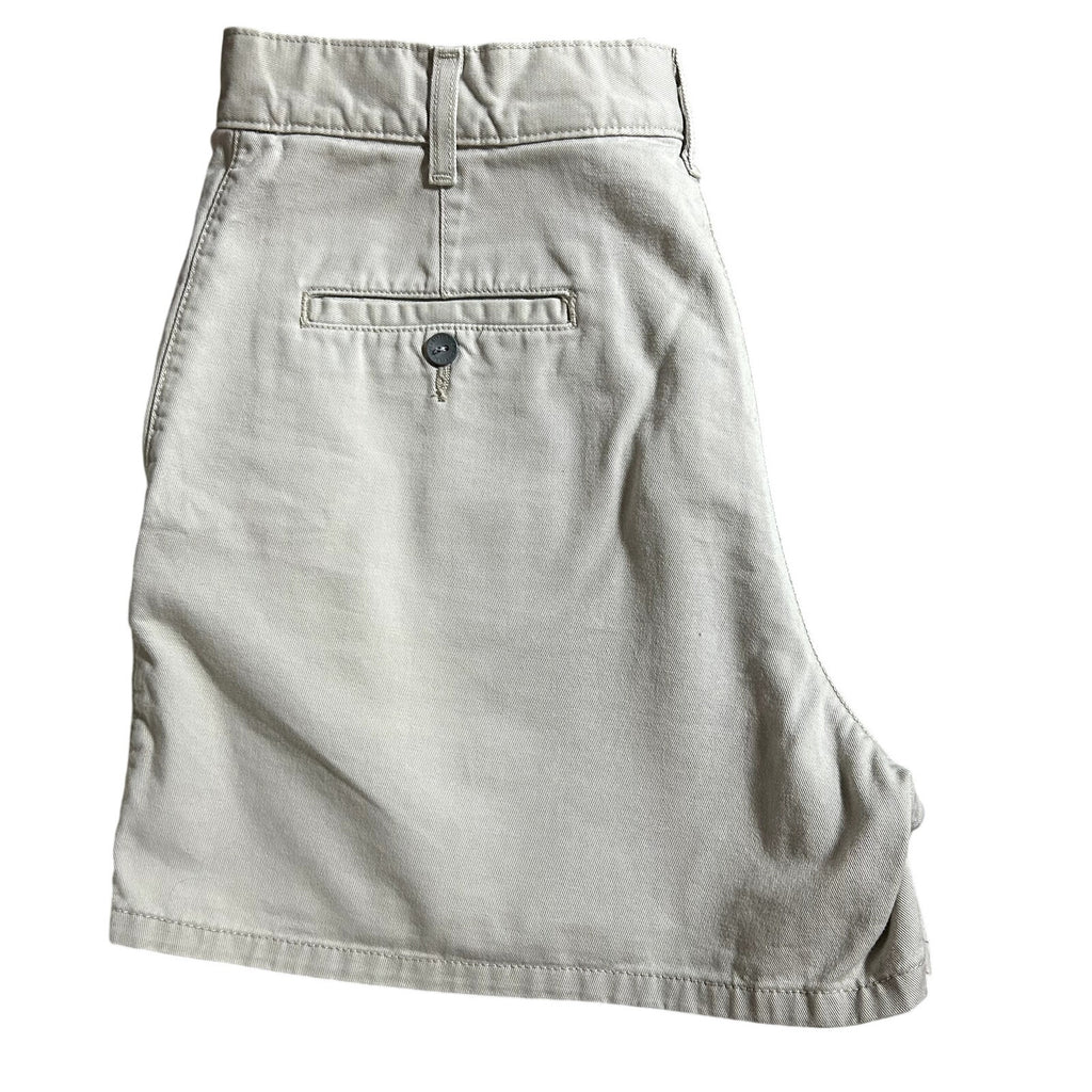 Calvin Klein Khakis VTG Made in USA 100% Cotton Flat Front Khaki Shorts Size 12