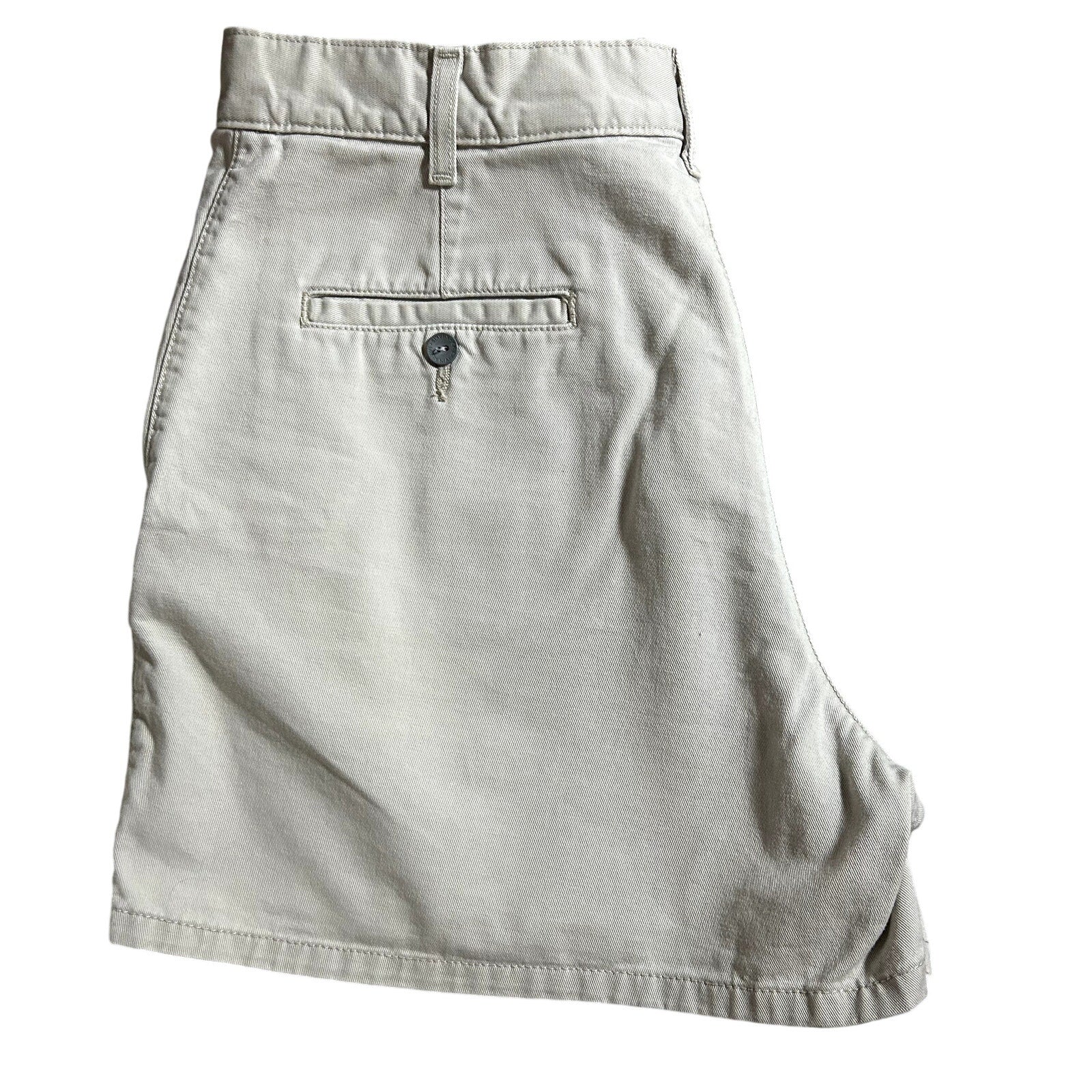 Calvin Klein Khakis VTG Made in USA 100% Cotton Flat Front Khaki Shorts Size 12