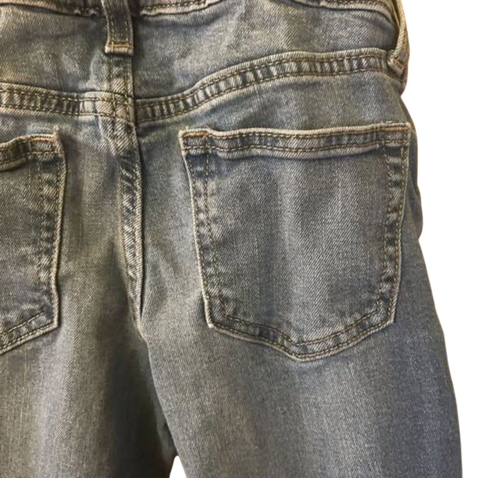 Old Navy Boys Size 7 Slim Tapered Jeans Adj Waist Med Wash Basics Casual Utility