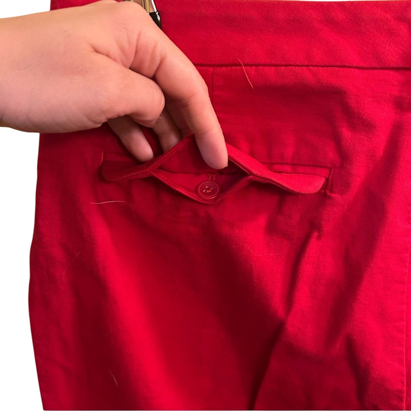 Gap Modern Straight Pants Size 8 Bright Red Stretch Lux Career Bold Pop of Color
