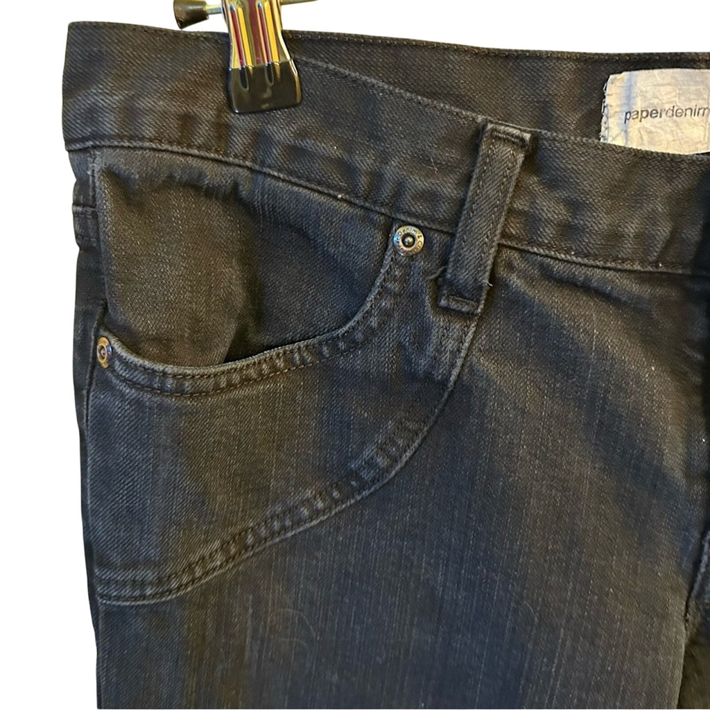 Paper Denim Cloth Black 10 Brinkely Jeans Moto Biker Ankle Zip Y2K Grunge Goth