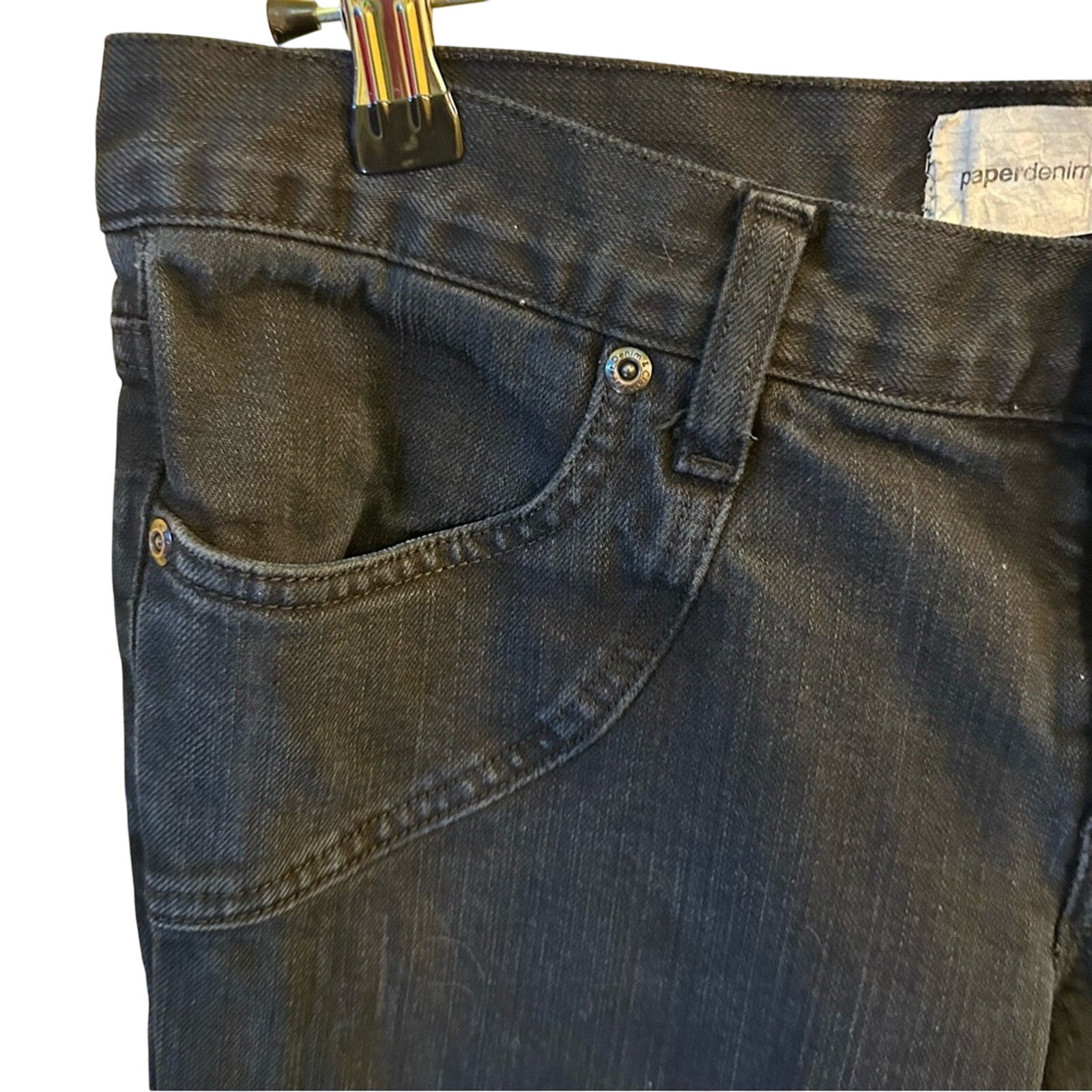 Paper Denim Cloth Black 10 Brinkely Jeans Moto Biker Ankle Zip Y2K Grunge Goth