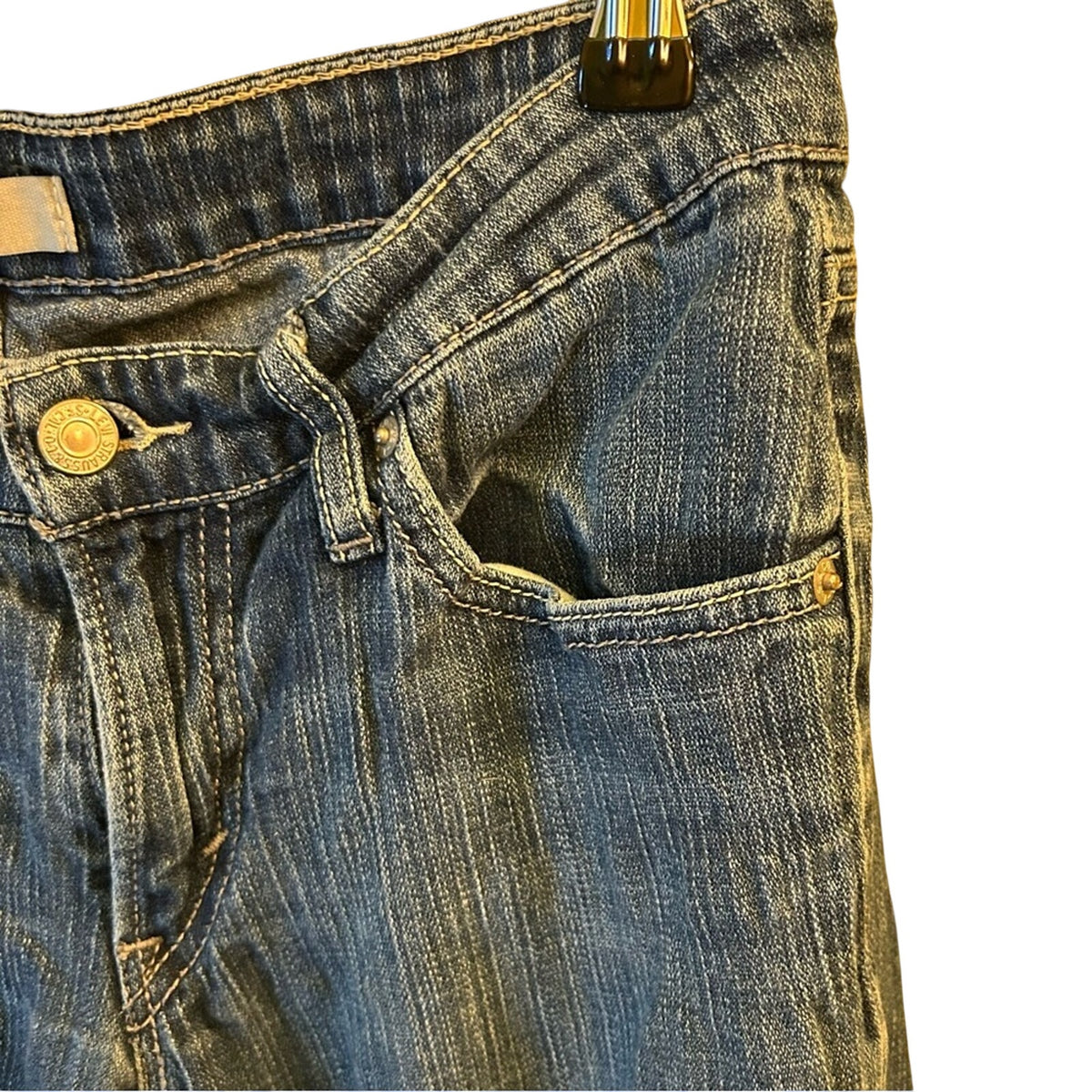 Levi's 518 Super Low Rise Boot Cut Jeans Size 9 Y2K Medium Light Wash Stretch
