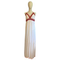 Indigo Rein XL White Multi Boho Maxi Dress Woven Tassel Tie Indie Fairy Cottage