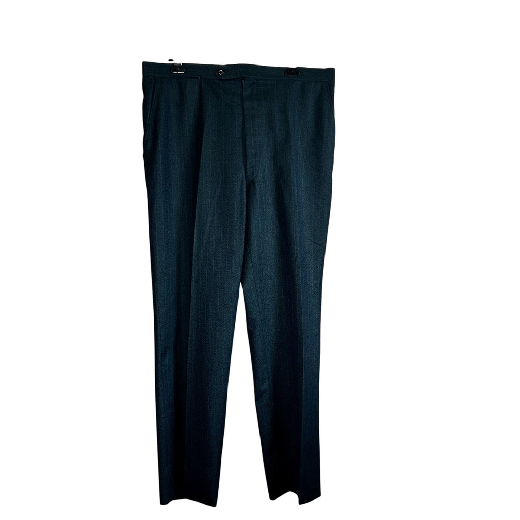 VTG 60s Ne Plus Ultra Iridescent Teal Sharkskin Mod Trousers Side Tab 38x29