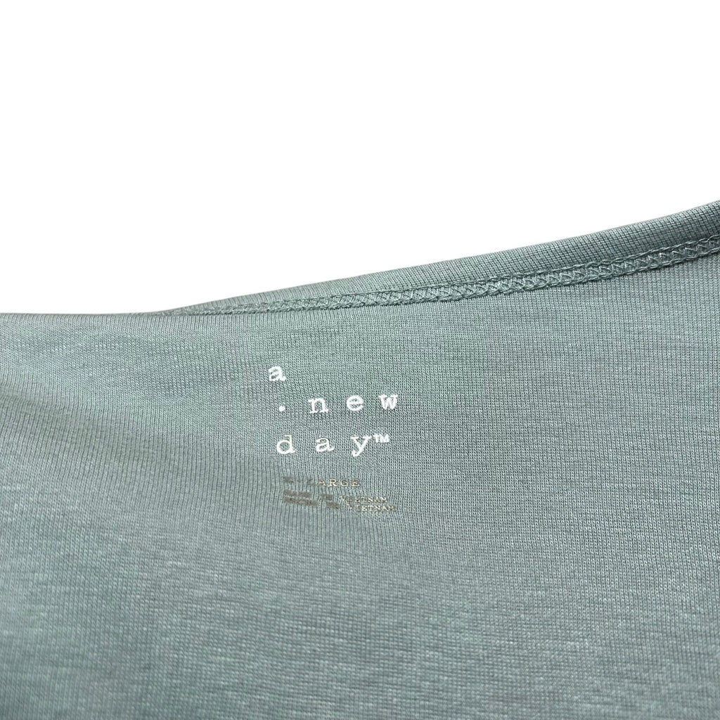A New Day Gray Scoop Neck Tank Top Ribbed Knit Minimalist Basics XL Loungewear
